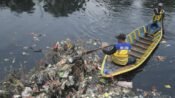 Sekda Jabar Herman Suryatman melakukan monitoring pembersihan sampah di kawasan Oxbow Cicukang. (Istimewa)