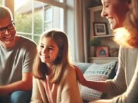 Ilistrasi orang tua dan anaknya