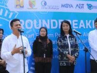 Groundbreaking pembangunan Sistem Pengadaan Air Minum (SPAM) Ciparay di Kabupaten Bandung.(istimewa)