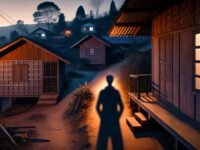 Ilustrasi penampakan bayangan hitam.