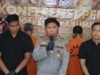 Kapolres Sukabumi AKBP Samian memberi keterangan pers
