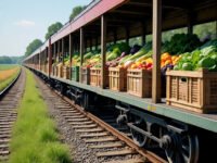 Kereta api petani dan pedagang