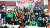 Pengurus Ojol Indonesia Kabupaten Karawang foto bersama usai deklarasi. (Mediaseruni)
