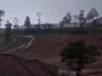 Tampak layar lokasi longsor di Desa Pasirlangu, Cisarua, Bandung Barat. (Ist)