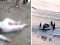 inzet wisatawan Arab Saudi yang tewas saat bermain jetski di pantai Buffalo Sukabumi. (ist)