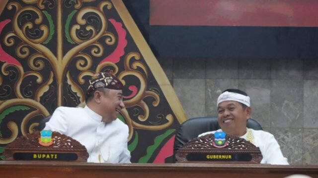 Gubernur Jawa Barat Dedi Mulyadi menghadiri paripurna HUT ke 213 Kabupaten Garut. (Ist)