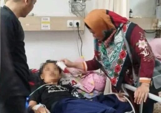 Kondisi terakhir NS sebelum menghembuskan napas terakhir di RSUD Jampangkulon. (Ist)