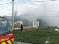 Kebakaran di Tempat Pembuangan Sampah Terpadu (TPST) Mekarjati. (ist)