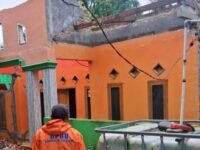 Rumah ambruk akibat bencana pergerakan tanah di Kampung Bantarmuncang RT 01 RW 03 Desa CikadU Kecamatan Palabuhanratu Kabupaten Sukabumi. (ist)
