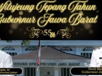 Jenal Aripin, menyampaikan ucapan selamat ulang tahun kepada Gubernur Jawa Barat Dedi Mulyadi. (Iman Suryana/Mediaseruni)