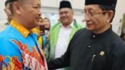 Ketum PB PGMNI H. Heri Purnama, M.Pd.I. (kiri) foto bersama Menteri Agama RI, Bapak Prof. Dr. KH. Nasaruddin Umar, M.A. (ist)