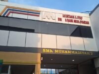 Gedung sekolah SMK Muhammadiyah 2 Cikampek. (Asep Suherman/Mediaseruni)