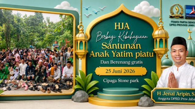 Jenal Aripin Gelar Santunan Anak Yatim Piatu di Cipaga Stone Park, Ratusan Anak Hadir Penuh Ceria