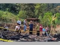 Rumah Eni, korban tewas di dalam rumahnya yang terbakar tampak tinggal puing-puing. (Ist)