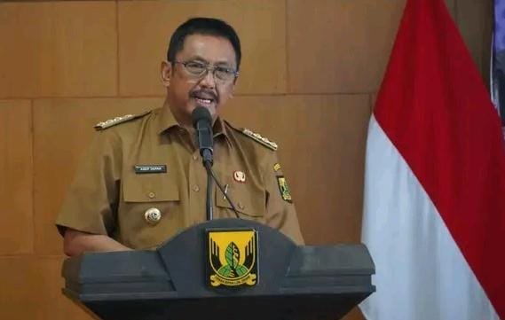 Bupati Sukabumi Asep Japar mengajak kaum perempuan jadi agen pembangunan daerah. (Nyimas Irma/Mediaseruni)