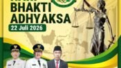 Pemkab Sukabumi ucapkan selamat Hari Bhakti Adhyaksa ke-66, ajak perkuat penegakan hukum berkeadilan lewat tema Satya Adhi Wicaksana bersama Kejaksaan.