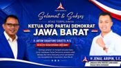 H. Jenal Aripin Ucapkan Selamat, Anton Sukartono Suratto Kembali Pimpin Demokrat Jawa Barat