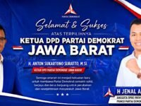 H. Jenal Aripin Ucapkan Selamat, Anton Sukartono Suratto Kembali Pimpin Demokrat Jawa Barat