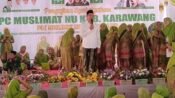 H. Jenal Aripin Hadiri Pengajian Syahriyahan Muslimat NU Sekabupaten Karawang di Majalaya